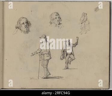 Figuren en hoofden zwischen ca. 1873 und ca. 1875 von James Ensor Stockfoto