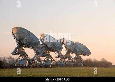 Mullard Radio Telescopes, Cambridge, Großbritannien Stockfoto