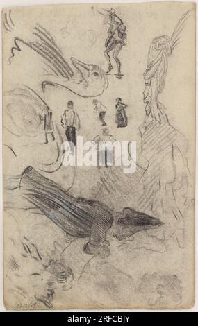 Silhouetten und groteske Figuren zwischen 1880 und 1888 von James Ensor Stockfoto