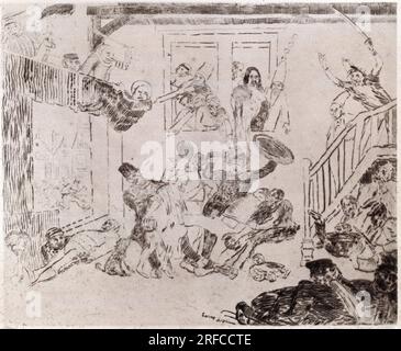 Kampf der Rascals Désir et Rissolé 1888 von James Ensor Stockfoto