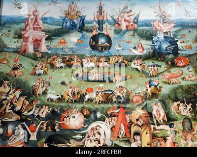 Nachfolger von Hieronymus Bosch - der Garten der irdischen Freuden (1550-1560), Museum der Schönen Künste, Szépmuvészeti Múzeum, Budapest, Ungarn Stockfoto
