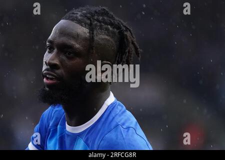Genk, Belgien. 02. Aug. 2023. GENK, BELGIEN - AUGUST 2: Toluwase Arokodare von KRC Genk schaut während des UEFA Champions League-Spiels zwischen KRC Genk und Servette FC in der Cegeka Arena am 2. August 2023 in Genk, Belgien (Foto von Jeroen Meuwsen/Orange Pictures) Guthaben: Orange Pics BV/Alamy Live News Stockfoto