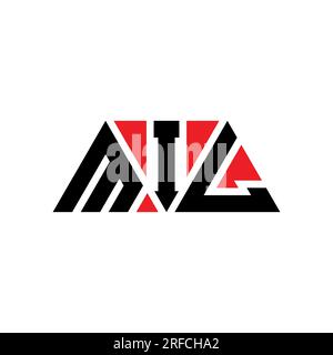 MIL-Logo mit Dreiecksbuchstaben und Dreiecksform. Monogramm mit MIL-Dreieck-Logo. MIL-dreieckige Vektorvorlage mit roter Farbe. MIL Triangul Stock Vektor
