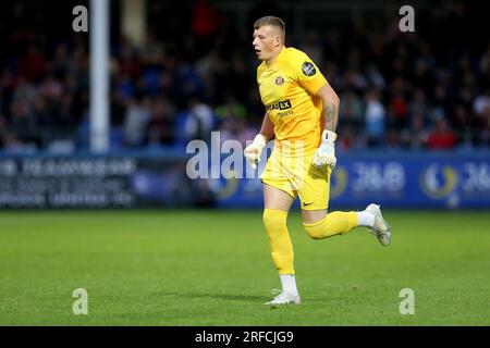 Victoria Park, Hartlepool, 1. August 2023. Sunderland's Anthony Patterson während des Vorsaison Freundschaftsspiels zwischen Hartlepool United und Sunderland im Victoria Park, Hartlepool am Dienstag, den 1. August 2023. (Foto: Mark Fletcher | MI News) Guthaben: MI News & Sport /Alamy Live News Stockfoto