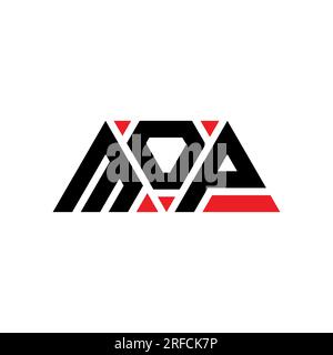 MOPP-Logo mit Dreiecksbuchstaben und Dreiecksform. MOPP Dreieck Logo-Monogramm. ROT gefärbtes MOPP-Dreieck-Vektor-Logo. MOPP Triangul Stock Vektor