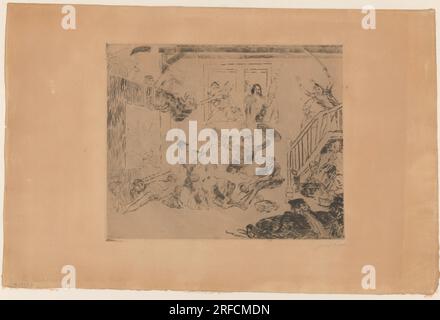 Kampf der Rascals Désir et Rissolé 1888 von James Ensor Stockfoto