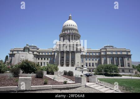 Das Idaho State Capitol, Dienstag, 11. Juli 2023, in Boise, Ida. Stockfoto