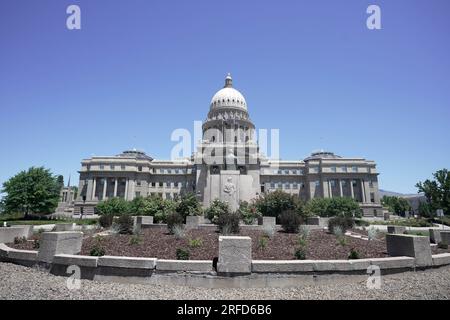 Das Idaho State Capitol, Dienstag, 11. Juli 2023, in Boise, Ida. Stockfoto