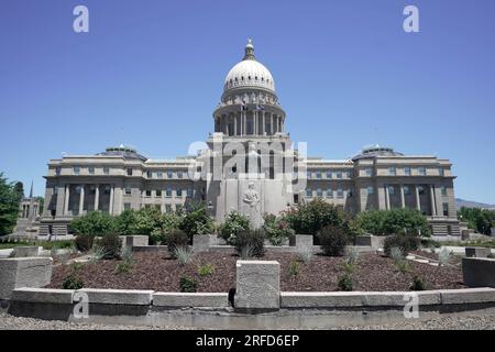 Das Idaho State Capitol, Dienstag, 11. Juli 2023, in Boise, Ida. Stockfoto