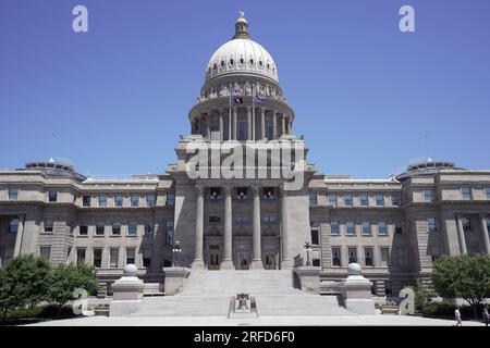 Das Idaho State Capitol, Dienstag, 11. Juli 2023, in Boise, Ida. Stockfoto