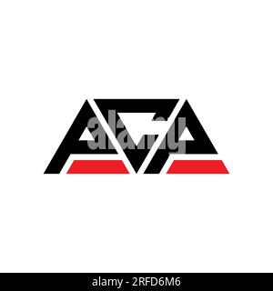 PCP-Logo mit Dreiecksbuchstaben und Dreiecksform. PCP-Monogramm mit Dreieck-Logo. PCP-dreieckige Vektorvorlage mit roter Farbe. PCP Triangul Stock Vektor