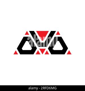 LOGO mit OUO-Dreiecksbuchstaben in Dreiecksform. Monogramm mit OUO-Dreieck-Logo. OUO-Dreieck-Vektor-Logo-Vorlage mit roter Farbe. OUO Triangul Stock Vektor