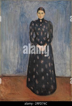 Inger in Schwarz und Violett 1892 von Edvard Munch Stockfoto