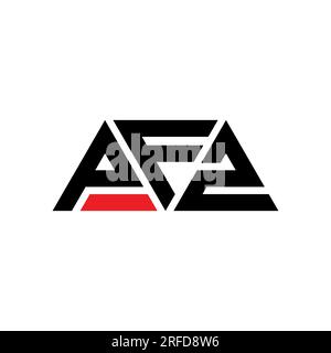 PFZ-Logo mit Dreiecksbuchstaben und Dreiecksform. PFZ-Dreieck-Logo-Monogramm. PFZ-Dreieck-Vektor-Logo-Vorlage mit roter Farbe. PFZ Triangul Stock Vektor