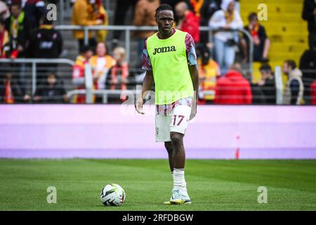 Linse, Frankreich. 02. Aug. 2023. Stephane SINGO von Turin während des saisonfreundlichen Fußballspiels zwischen RC Lens und dem Turin FC am 2. August 2023 im Bollaert-Delelis-Stadion in Lens, Frankreich - Photo Matthieu Mirville/DPPI Credit: DPPI Media/Alamy Live News Stockfoto