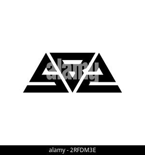 SBZ-Logo mit Dreiecksbuchstaben und Dreiecksform. SBZ-Dreieck-Logo-Monogramm. SBZ-Dreieck-Vektor-Logo-Vorlage mit roter Farbe. SBZ Triangul Stock Vektor
