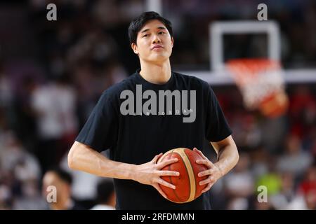 Gunma, Japan. 2. Aug. 2023. Yuta Watanabe (JPN) Basketball : Männer Basketball Internationales Freundschaftsspiel zwischen Japan 79-72 Neuseeland in der Open House Arena Ota in Gunma, Japan . Kredit: Naoki Morita/AFLO SPORT/Alamy Live News Stockfoto