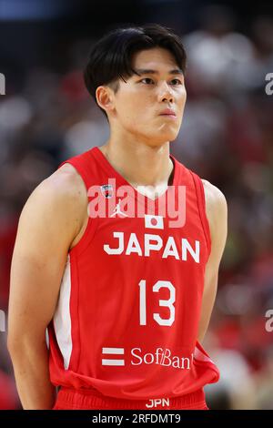Gunma, Japan. 2. Aug. 2023. Ren Kanechika (JPN) Basketball : Männer Basketball Internationales Freundschaftsspiel zwischen Japan 79-72 Neuseeland in der Open House Arena Ota in Gunma, Japan . Kredit: Naoki Morita/AFLO SPORT/Alamy Live News Stockfoto