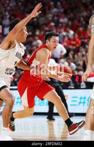 Gunma, Japan. 2. Aug. 2023. Keisei Tominaga (JPN) Basketball : Männer Basketball Internationales Freundschaftsspiel zwischen Japan 79-72 Neuseeland in der Open House Arena Ota in Gunma, Japan . Kredit: Naoki Morita/AFLO SPORT/Alamy Live News Stockfoto