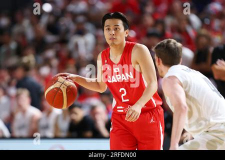 Gunma, Japan. 2. Aug. 2023. Yuki Togashi (JPN) Basketball : Basketball für Herren Internationales Freundschaftsspiel zwischen Japan 79-72 Neuseeland in der Open House Arena Ota in Gunma, Japan . Kredit: Naoki Morita/AFLO SPORT/Alamy Live News Stockfoto