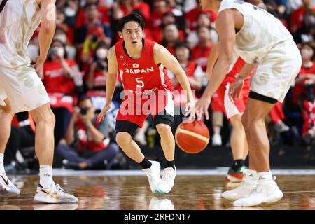 Gunma, Japan. 2. Aug. 2023. Yuki Kawamura (JPN) Basketball : Basketball für Herren Internationales Freundschaftsspiel zwischen Japan 79-72 Neuseeland in der Open House Arena Ota in Gunma, Japan . Kredit: Naoki Morita/AFLO SPORT/Alamy Live News Stockfoto