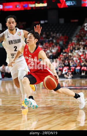 Gunma, Japan. 2. Aug. 2023. Yuki Kawamura (JPN) Basketball : Basketball für Herren Internationales Freundschaftsspiel zwischen Japan 79-72 Neuseeland in der Open House Arena Ota in Gunma, Japan . Kredit: Naoki Morita/AFLO SPORT/Alamy Live News Stockfoto