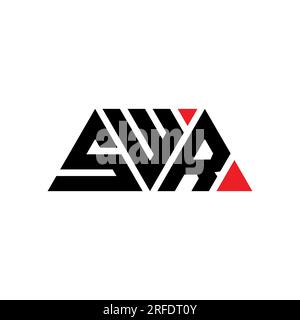SWR-Logo mit dreieckigem Buchstaben in Dreiecksform. Monogramm mit SWR-Dreieck-Logo. SWR-dreieckige Vektorvorlage mit roter Farbe. SWR Triangul Stock Vektor