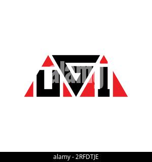 LOGO mit UGI-Dreiecksbuchstaben und Dreiecksform. Monogramm mit UGI-Dreieck-Logo. UGI-Dreieck-Vektor-Logo-Vorlage mit roter Farbe. UGI Triangul Stock Vektor