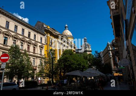 Die ELTE-Universitätsbibliothek auf dem Ferenciek-Platz, Budapest, Ungarn Stockfoto