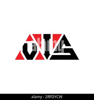 VIS-Logo mit dreieckigem Buchstaben in Dreiecksform. VIS-Dreieck-Logo-Monogramm. VIS-Dreieck-Vektor-Logo-Vorlage mit roter Farbe. VIS triangul Stock Vektor