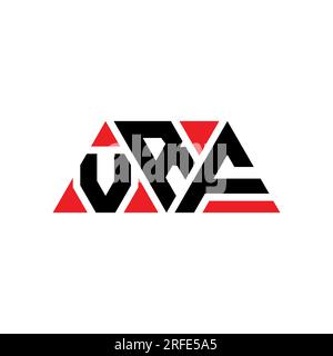 VRF-Logo mit Dreiecksbuchstaben und Dreiecksform. VRF-Dreieck-Logo-Monogramm. VRF-Dreieck-Vektor-Logo-Vorlage mit roter Farbe. VRF Triangul Stock Vektor