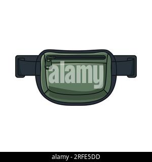 Taillentasche. Verschiedene Arten von Taschen für Geld und Karten, eine moderne Tasche Stock Vektor