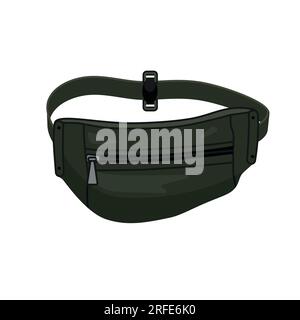 Taillentasche. Verschiedene Arten von Taschen für Geld und Karten, eine moderne Tasche Stock Vektor