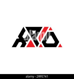 XPO-Logo mit dreieckigem Buchstaben in Dreiecksform. XPO-Dreieck-Logo-Monogramm. XPO-dreieckige Vektorvorlage mit roter Farbe. XPO triangul Stock Vektor