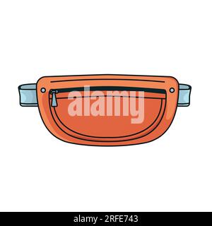 Taillentasche. Verschiedene Arten von Taschen für Geld und Karten, eine moderne Tasche Stock Vektor