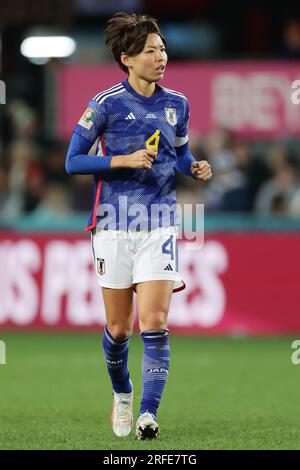 Dunedin, Neuseeland. 26. Juli 2023. Saki KUMAGAI(JPN), 26. Juli 2023 - Fußball : #4 Saki KUMAGAI of Japan läuft während der FIFA Womens World Cup Australien & Neuseeland 2023 Group C Match zwischen Japan und Costa Rica im Dunedin Stadium in Dunedin, Neuseeland. Kredit: AFLO/Alamy Live News Stockfoto