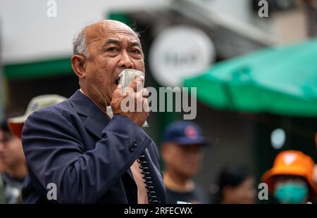 Bangkok Car Mob & Proteste Mi 2. Aug 2023 Stockfoto