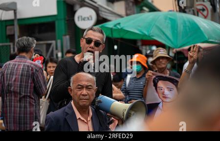 Bangkok Car Mob & Proteste Mi 2. Aug 2023 Stockfoto