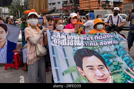 Bangkok Car Mob & Proteste Mi 2. Aug 2023 Stockfoto