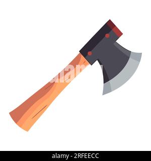 Axt-Symbol isoliert. Bild der abstrakten Achse. Flaches Design mit Axt-Logo. Vektordarstellung Stock Vektor
