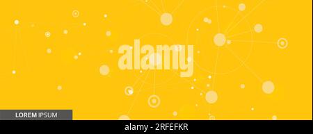 Vektorlinien, Kreise und Punkte verbinden sich im abstrakten Stil. Kreisform. Vektorkunst Hintergrund Stock Vektor