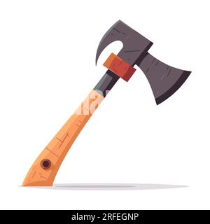 Axt-Symbol isoliert. Bild der abstrakten Achse. Flaches Design mit Axt-Logo. Vektordarstellung Stock Vektor