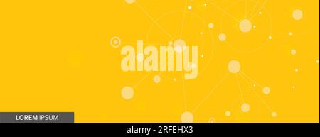 Vektorlinien, Kreise und Punkte verbinden sich im abstrakten Stil. Kreisform. Vektorkunst Hintergrund Stock Vektor