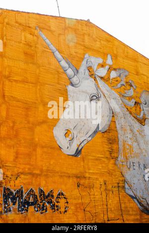 Spanien, Valencia, Barrio del Carmen, Straßenkunst Stockfoto