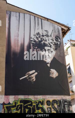 Spanien, Valencia, Barrio del Carmen, Straßenkunst Stockfoto