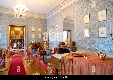 Frankreich, Loiret, Loire-Tal, das von der UNESCO zum Weltkulturerbe erklärt wurde, Meung sur Loire, das Schloss, das als historisches Denkmal gilt, die Comedy Hall Stockfoto