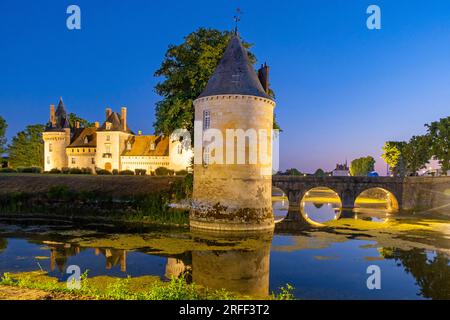 Frankreich, Loiret, Loire-Tal, UNESCO-Weltkulturerbe, Schloss Sully-sur-Loire Stockfoto