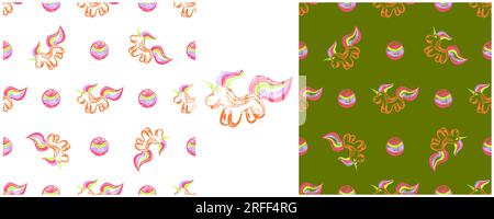 Magisches, nahtloses Muster. Zeichensätze mit Wachsstiften. Einhörner. Drucken für Textildesign Stock Vektor