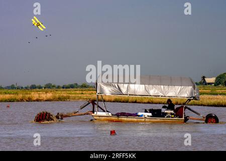 USA, Louisiana, Intercoastal City, Krebszucht Stockfoto