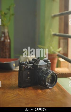 Zenit Filmkamera Im Vintage-Stil Stockfoto